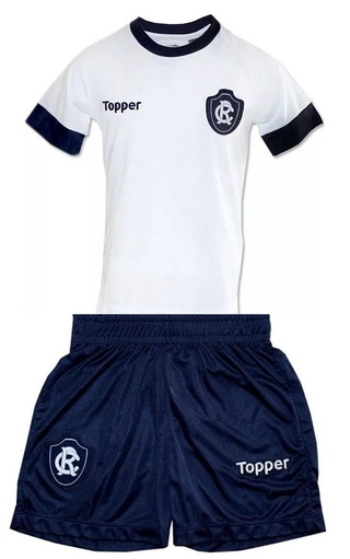 Kit Topper Remo II Camisa + Short - Branco e Marinho - 4200624-052