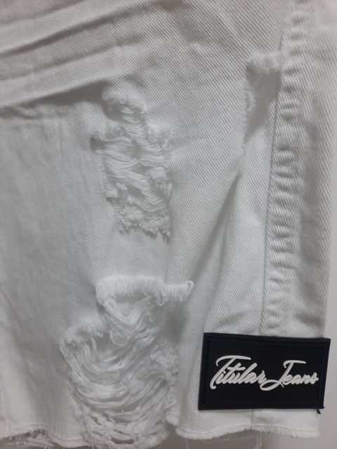 Bermuda Titular Jeans Branca Logo Box Emburrachado 12747.882 - comprar online