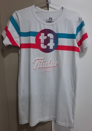 Camiseta Titular Jeans Logo Grande Colorido 13313.111BR