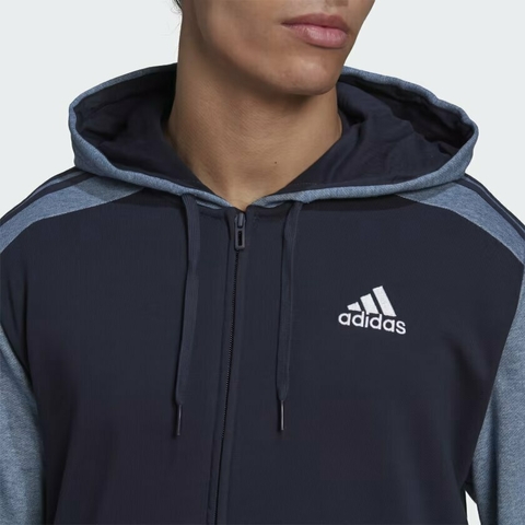Moletom Adidas Essentials Mélange Com Zíper Completo HK2895 - Kevin Sports