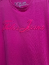 Camiseta Titular Jeans Logo Grande Rosa 13579.111RS - comprar online
