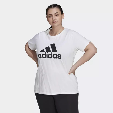 Camiseta Essentials Logo (Plus Size) - Branco adidas H07803