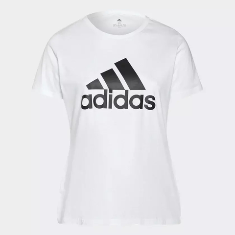 Camiseta Essentials Logo (Plus Size) - Branco adidas H07803 - loja online