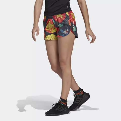 Shorts Corrida Run Fast Flower - Preto adidas HB3276 - comprar online