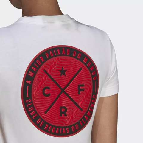 Camiseta Estampada CR Flamengo - Branco adidas HF4217 - Kevin Sports