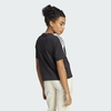 Camiseta Adidas Cropped Malha Simples Essentials 3-Stripes HR4913 na internet
