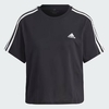Camiseta Adidas Cropped Malha Simples Essentials 3-Stripes HR4913 - comprar online