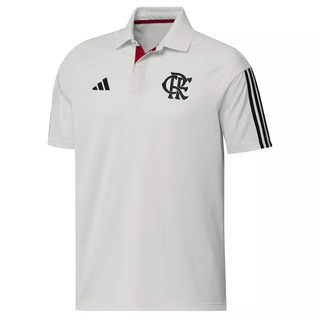 Polo Adidas C.R. Flamengo Tiro 23 Branco e Preto Masculino HS5213