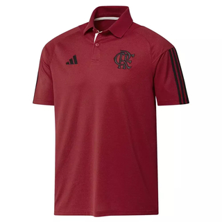 Polo Adidas C.R. Flamengo Tiro 23 Vermelho e Preto Masculino HS5214