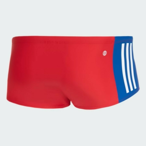 Sunga Colourblock 3-Stripes - Vermelho adidas HZ1180 - comprar online