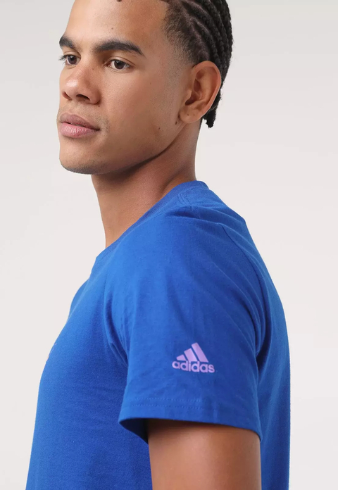 Camiseta adidas Sportswear Gráfica Logo Linear Azul IA4028 - Kevin Sports