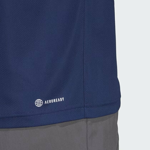 Camisa Polo Train Essentials - Azul adidas IB8104 - loja online