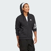 Moletinho Capuz Zíper Essentials Linear Feminino - Preto adidas IC6863 na internet