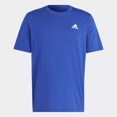 Camiseta Essentials Pequeno Logo Bordado - Azul adidas IC9284 - Kevin Sports