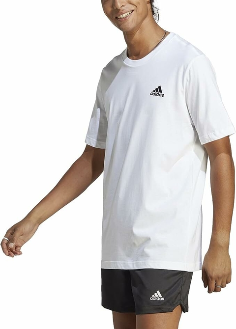 Camiseta Essentials Pequeno Logo Bordado - Adidas IC9286 - comprar online