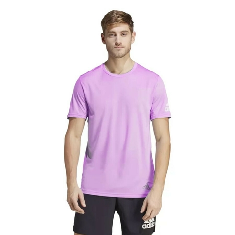Camiseta Adidas Run It Masculina Rosa IJ6836