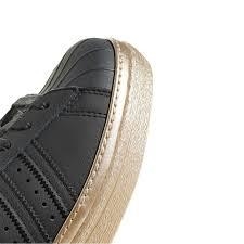 Tênis Feminino Adidas Superstar 80s New Bold W Preto e Dourado Couro B28041 - Kevin Sports