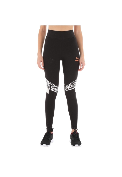 Calça Legging Feminina Puma Black-Animal 597753-61