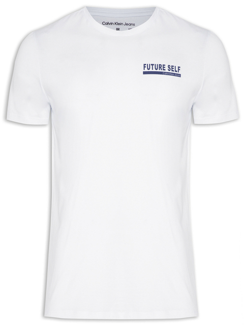 Camiseta Calvin Klein Masculina Future Self - Branca - CM2OC01TC262-0900