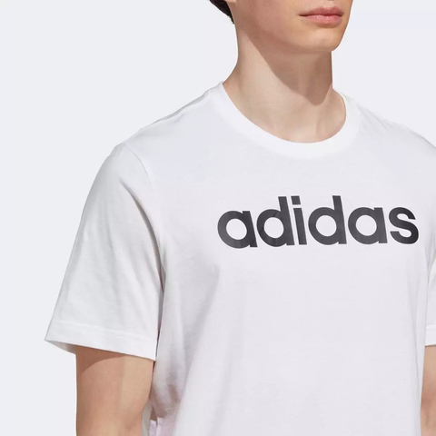 Camiseta Adidas Logo Linear Masculina - Branco+Preto IV2098 na internet