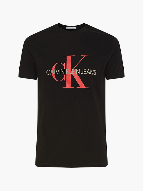 Camiseta Calvin Klein Monograma Slim Fit Areia J30J317065-0987