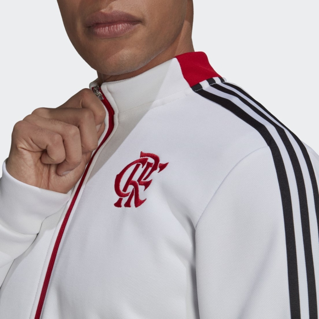 Jaqueta Flamengo 21/22 Hino Adidas Masculina - Branco GR4292