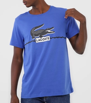 Camiseta Lacoste Logo Azul TH8684-21