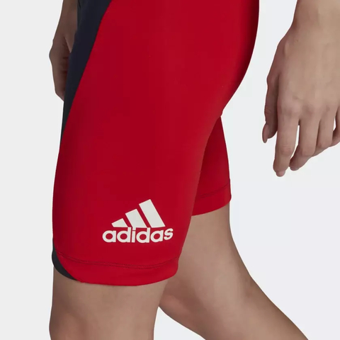 Azul Shorts Legging Esportivo Designed to Move Colorblock HA6617 - loja online
