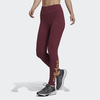 Calça Legging Adidas Cintura Alta Essentials Logo Borgonha H07788