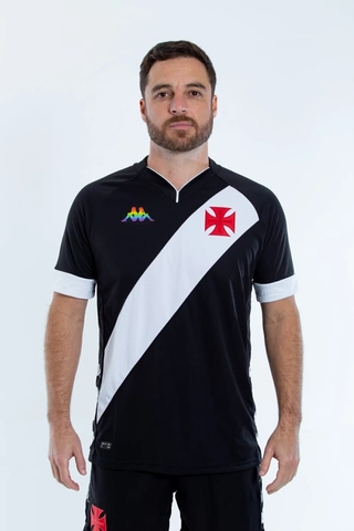 Camisa Vasco da Gama Kappa Kombat Preta Orgulho LGBT EKVA211934