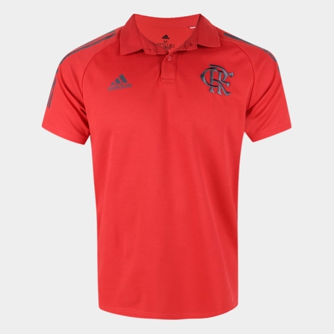 Camisa Polo Flamengo Viagem 21/22 Adidas Masculina - Vermelho GK7358