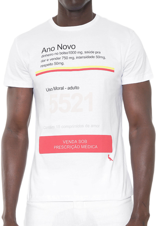 Camiseta Reserva Réveillon Ano Novo Branca 0032923-014