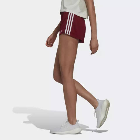 Shorts Malha Pacer 3-Stripes - Borgonha adidas HM3887 - comprar online