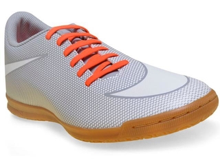 Chuteira Nike Bravatax II IC Cinza/Laranja 844441-110