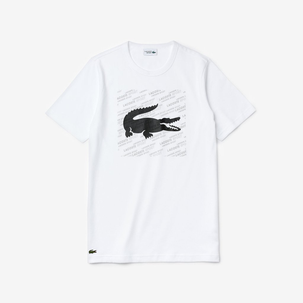 Camiseta masculina Lacoste SPORT estampa refletiva de crocodilo  TH3648-21-AU8
