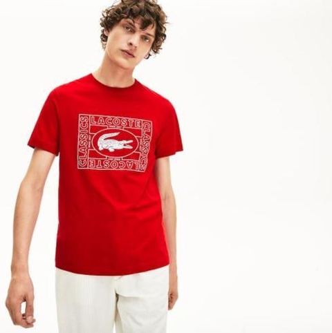 Camiseta Lacoste Logo Masculina Vermelha TH5097-21-240 - Kevin Sports