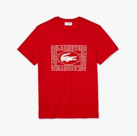 Camiseta Lacoste Logo Masculina Vermelha TH5097-21-240