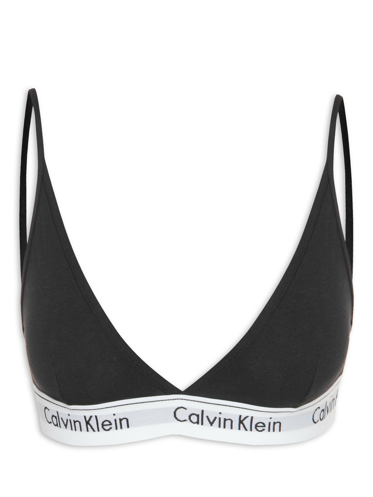 Top Calvin Klein Triângulo Moderno Cotton Preto - MAR4005-0987