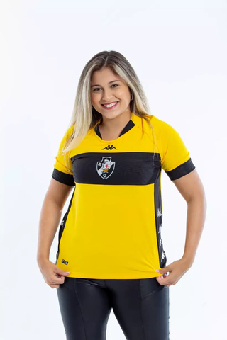 Camisa Kappa Vasco Feminina Ggoleiro II Amarela - 2022 EKVA211922