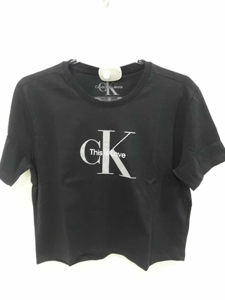 Camisa Calvin Klein Feminina Cropped - Preta - CF2OP01BC250-0987