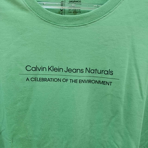 Camiseta Calvin Klein Masculina Sustainable CK Naturals Verde Menta - CKJM114E-0603 - comprar online