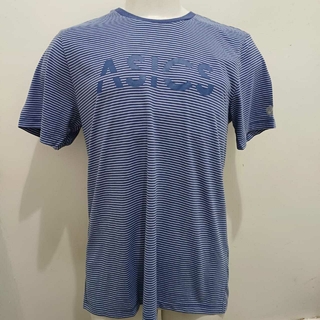 Camisa Asics Training Stripe SS Tee Azul MRB3992-907