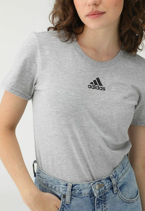 Camiseta adidas Sportswear Logo Cinza IW4984 - comprar online