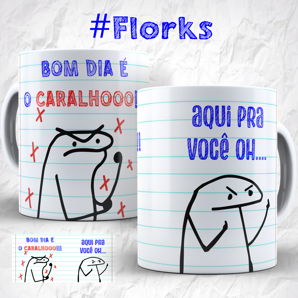 Caneca Personalizada Meme Flork - O Pouco Que Sei do Amor