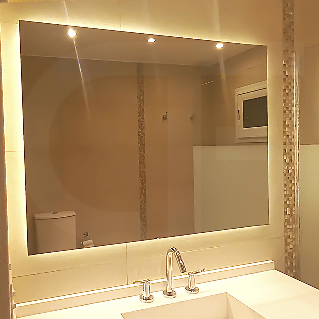 Espejo baño LED 100 cm.