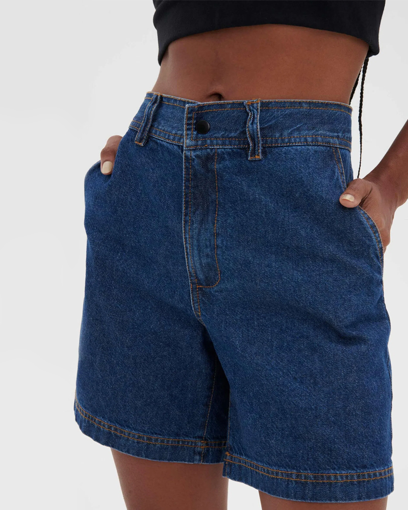 Shorts BAW Jeans Back Pockets Indigo