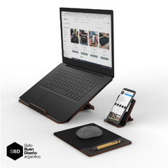 Kit soporte notebook y celular regulables con Mouse Pad - comprar online