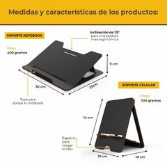 Kit Soporte Notebook 15 y porta celular en internet