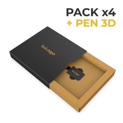 4 Kraft 12x11 + PEN 3D (sandisk 32gb) con grabados