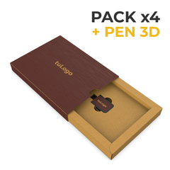 4 Kraft 15x10 + Pen 3D (Sandisk 32gb) con grabados